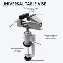 Tabletop Clamp Vice 360° Rotatable Table Vise Aluminium Alloy Work Bench Vise Portable Mini Bench Clamp Fixed Tool for Drilling