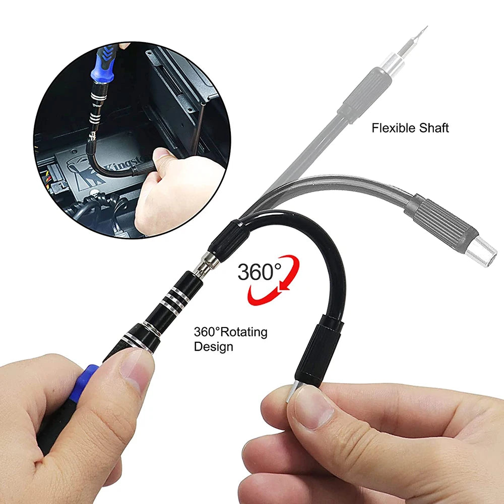 Screwdriver Set  Magnetic Torx Phillips Screw Bit Kit WOZOBUY With Electrical Driver Remover Wrench Repair Phone PC Tools