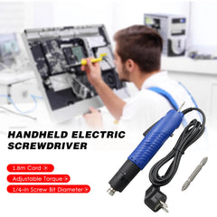 Electric Screwdriver Handheld Corded Electric Screw Driver Adjustable Torsion 1/4-in Screw Bit Diameter Repair Tool