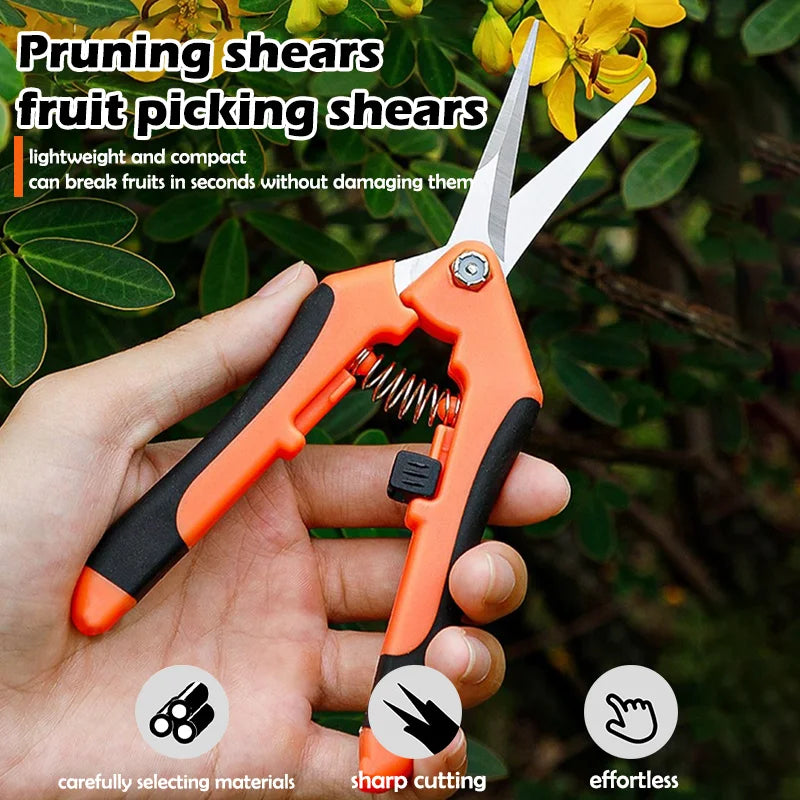 Pruning Shears - Precision Trimming Scissors for Gardening, Hand Pruning Snips for Flowers, Bonsai, Fruit Picking, and Weeding