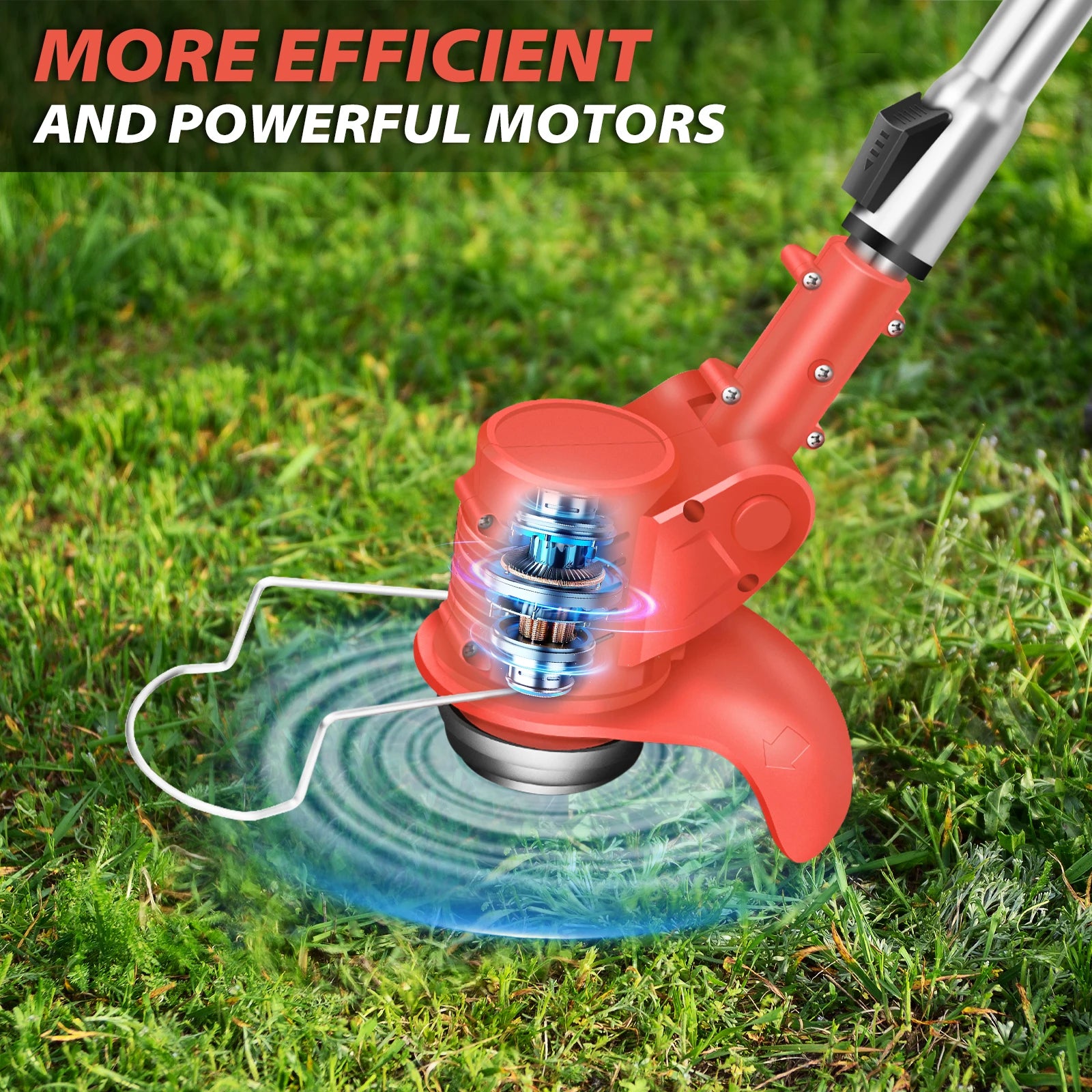 21V Cordless Weed Wacker 3-in-1 Rechargeable String Trimmer for Lawn Garden Yard