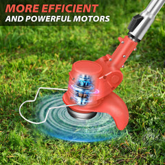 21V Cordless Weed Wacker 3-in-1 Rechargeable String Trimmer for Lawn Garden Yard