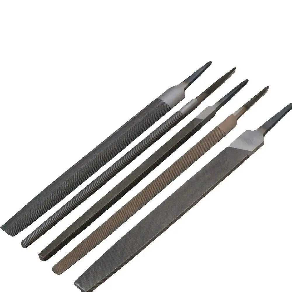 5Pcs 6 Inch Industrial Steel Files Set Flat/Round/Half Round/Triangle/Square For Metalworking Woodworking Steel Rasp File Flat