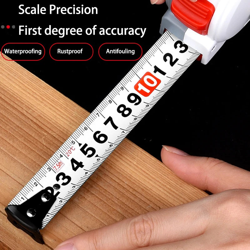 3/5/7.5/10M High Precision Steel Tape Measure Retractable Ruler Woodworking Measuring Tools for Home Renovation and Construction