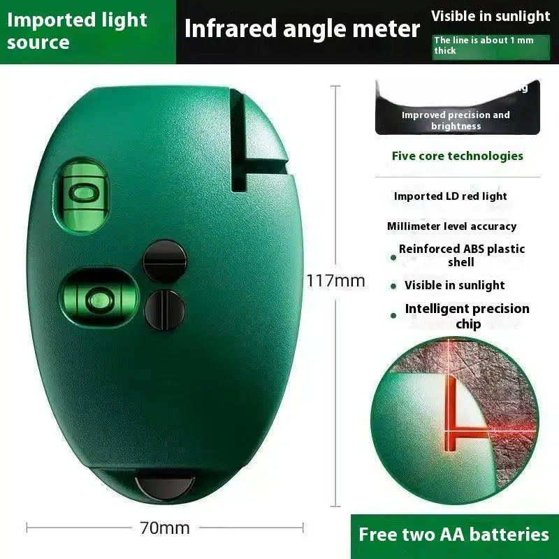 2 Lines Laser Levels ﻿Vertical Laser Level Infrared Horizontal Line 90 Degree Angle Leveling 20M Long Distance Leveling Tool