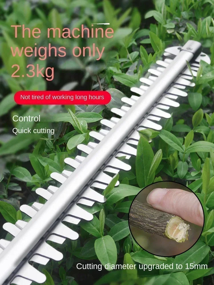 Multifunctional Garden Hedge Trimmer, Electric Pruning Machine with Rechargeable Battery