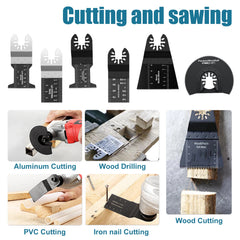 Oscillating Tool Blade Set 10-63PCS Multi Tool Blades Kit for Cutting Wood Metal Plastic Sanding & Scraping Accessories