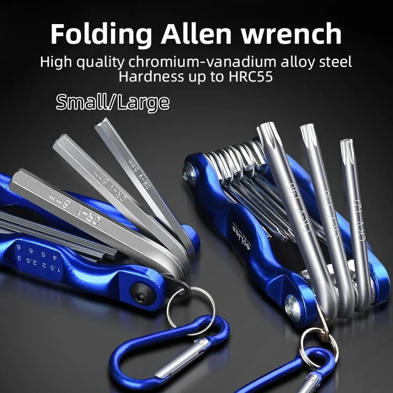 Portable Folding Hex Wrench Allen Set Metal Metric System Torx Hexagonal Spanner Screwdriver Hex Key High Quality Hand Tool