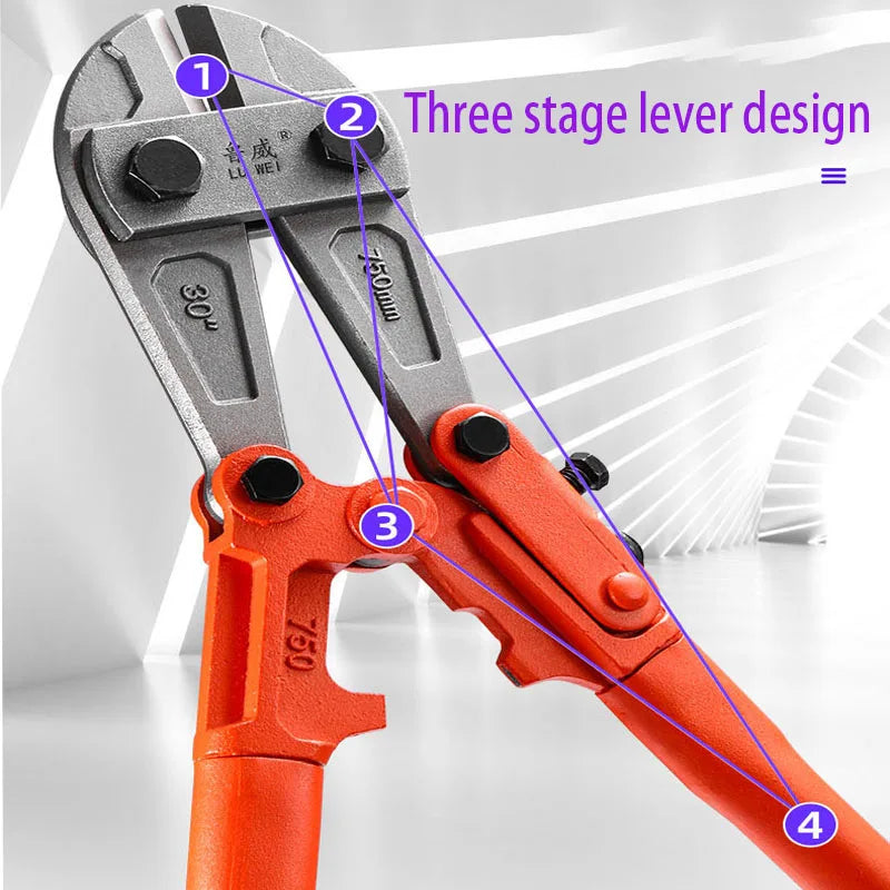 24/30 Inches Bolt Cutters Heavy Wire Cutting Pliers Manual Labor-saving Thicken Wire Cutter Tool For Lock Chain Cutting