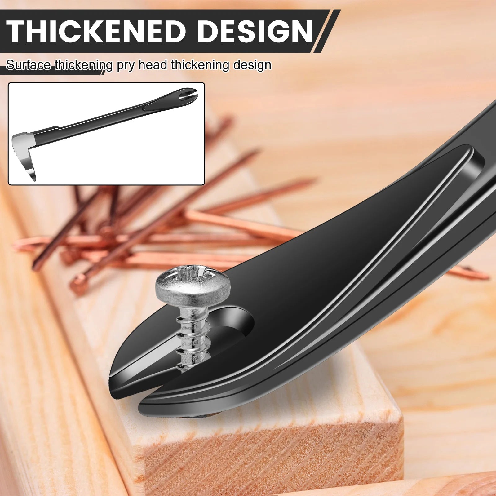 Nail Puller Cats Paw Nail Remover Portable Pry Bar Multifunctional Crowbar Tool Steel Nail Extractor for Home Remolding Woodwork