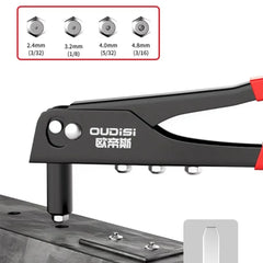 Professional Heavy Duty Rivet Gun Hand Riveter Tool Kit with 100Pcs Rivets for Furniture Trailer Boat - Pop Rivet Gun Set