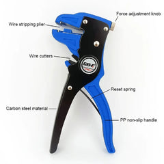 Wire Stripper & Flat Wire Cutter Plier, 0.2–6mm Adjustable Length, Professional Electrician Tool