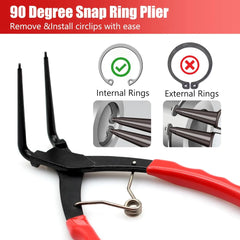 Snap Ring Pliers 90 Degree Long Nose Pliers Internal Master Cylinder Heavy Duty Retaining Ring Plier Pliers Bent Lock Circlip