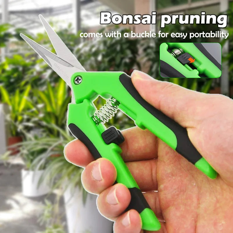 Pruning Shears - Precision Trimming Scissors for Gardening, Hand Pruning Snips for Flowers, Bonsai, Fruit Picking, and Weeding