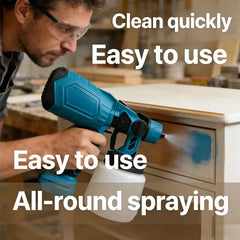 600ML Cordless Electric Paint Sprayer, 3 Spray Patterns, Adjustable Flow, for Fences, Walls, Furniture