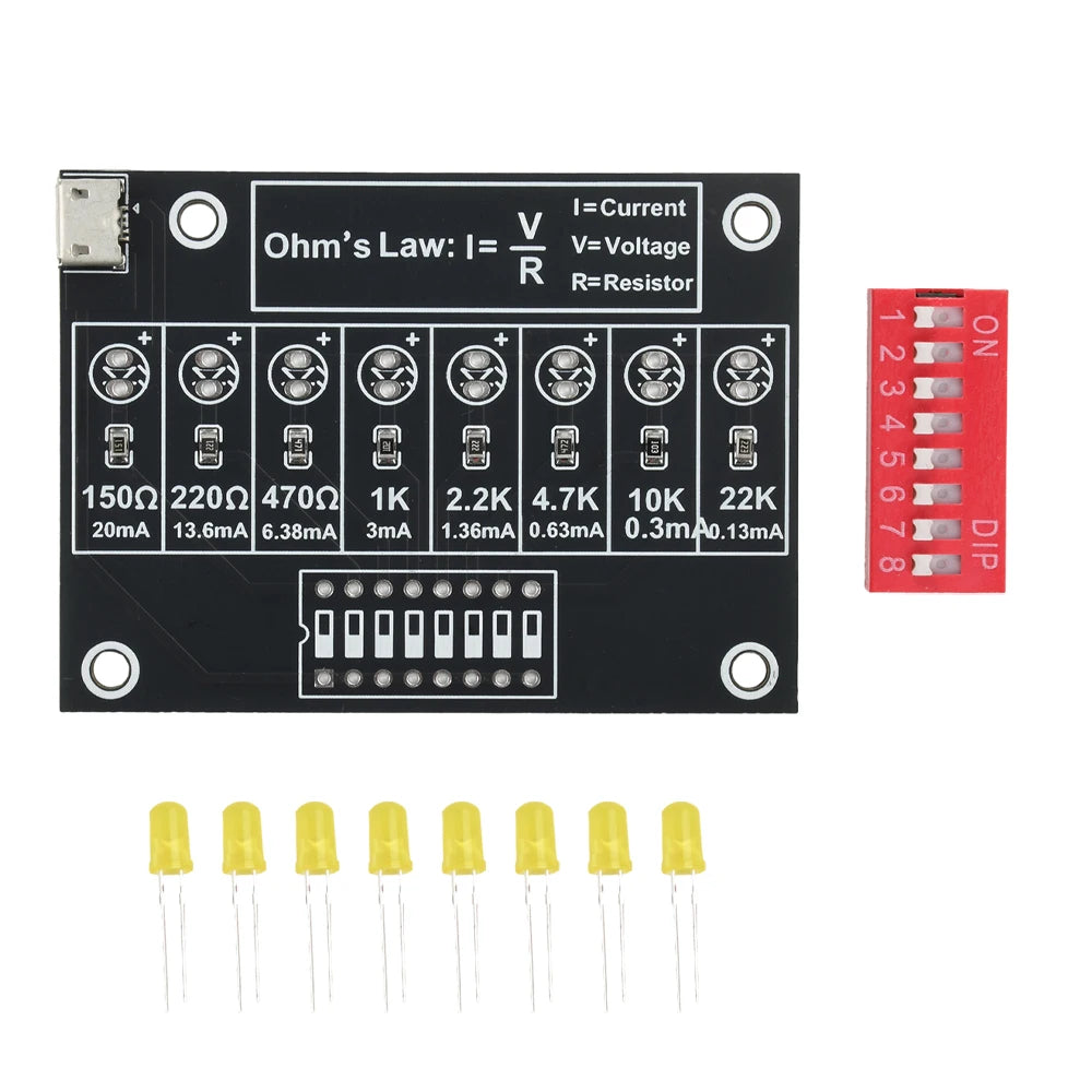Soldering Practice Kit DIY Electronic Circuit Project Resistor Learning Board Electronic Teaching Lab Training Soldering Kit