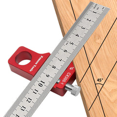 Combination Square 0-300mm Carpenter Square Angle Ruler 45/90 Degree Marking with Precision Etched Scales