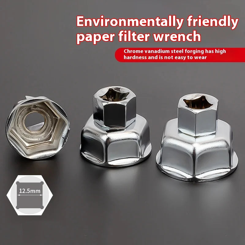 27/32/36mm Oil Filter Wrench Socket – Universal Car Remover Tool for Oil Filter Caps (Auto Repair Socket Wrench)