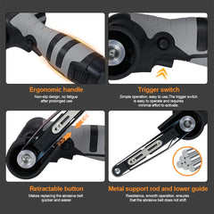 Portable Handheld Mini Polisher Cordless Belt Sander Angle Grinder for DIY Projects, Car Detailing & Household Repairs