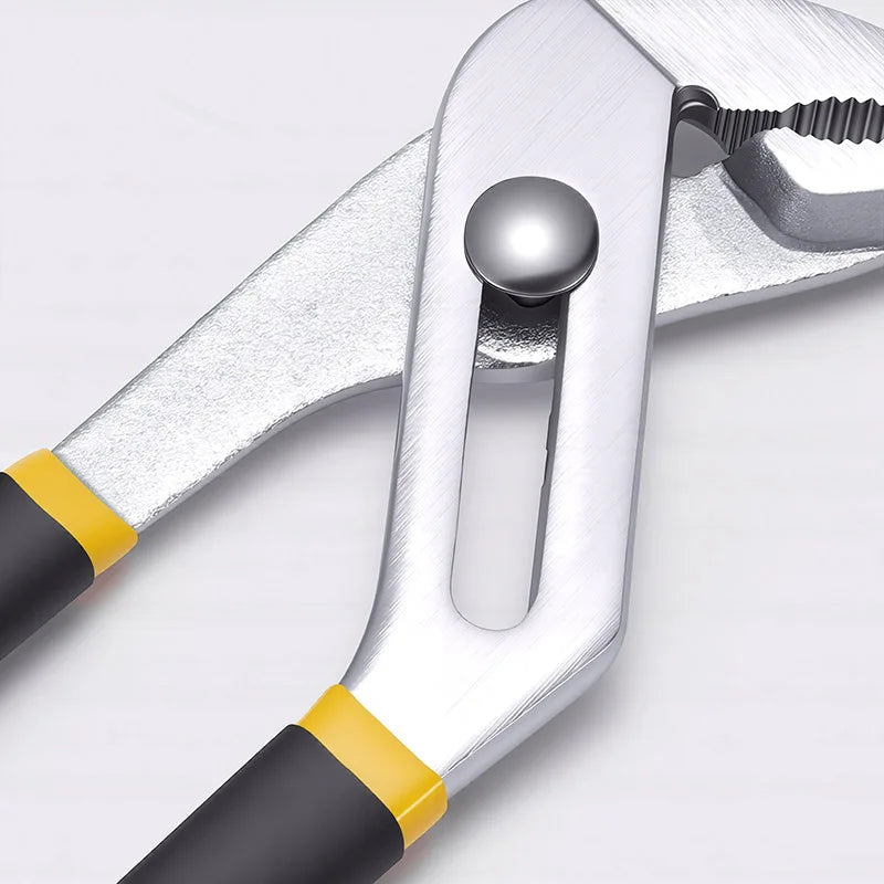 10-Inch Water Pump Pliers with Multi-Position Adjustment - High Carbon Steel, Serrated Jaws for Secure Grip on Pipes & Nuts