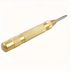 Steel Spring-Loaded Automatic Center Punch | Precision Marking & Hole Starter Tool, Metal, No Electricity Required