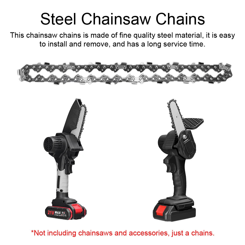 6 Inch Mini Steel Chainsaw Chains Electric Chainsaws Accessory Practical Chains Replacement Electric Chainsaws Accessory