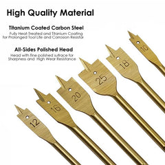 Woodworking Spade Drill Bits Set Paddle Flat Boring Double Side Cutting Spurs Woodworker Hole Cutter Wood Polyurethane Board PVC