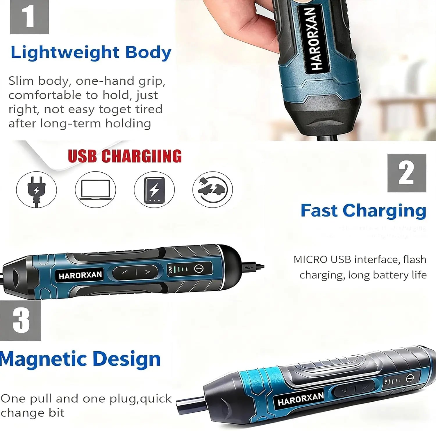 Electric Screwdriver Set with Multi-Function Torque Control, USB Rechargeable  Device Maintenance, Repair and DIY Projects