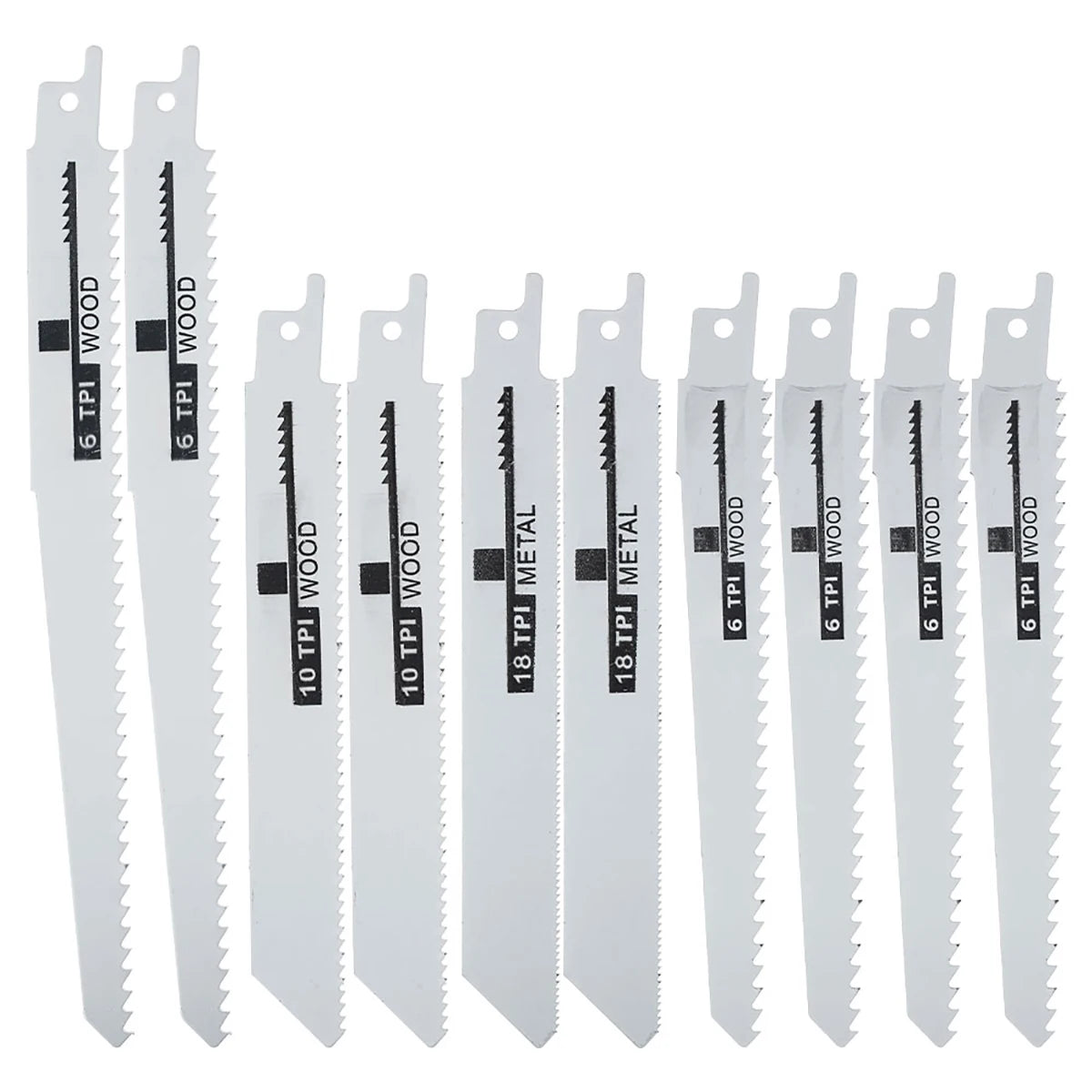 10Pcs Reciprocating Saw Blades Saber Saw Multi For Wood Metal v2