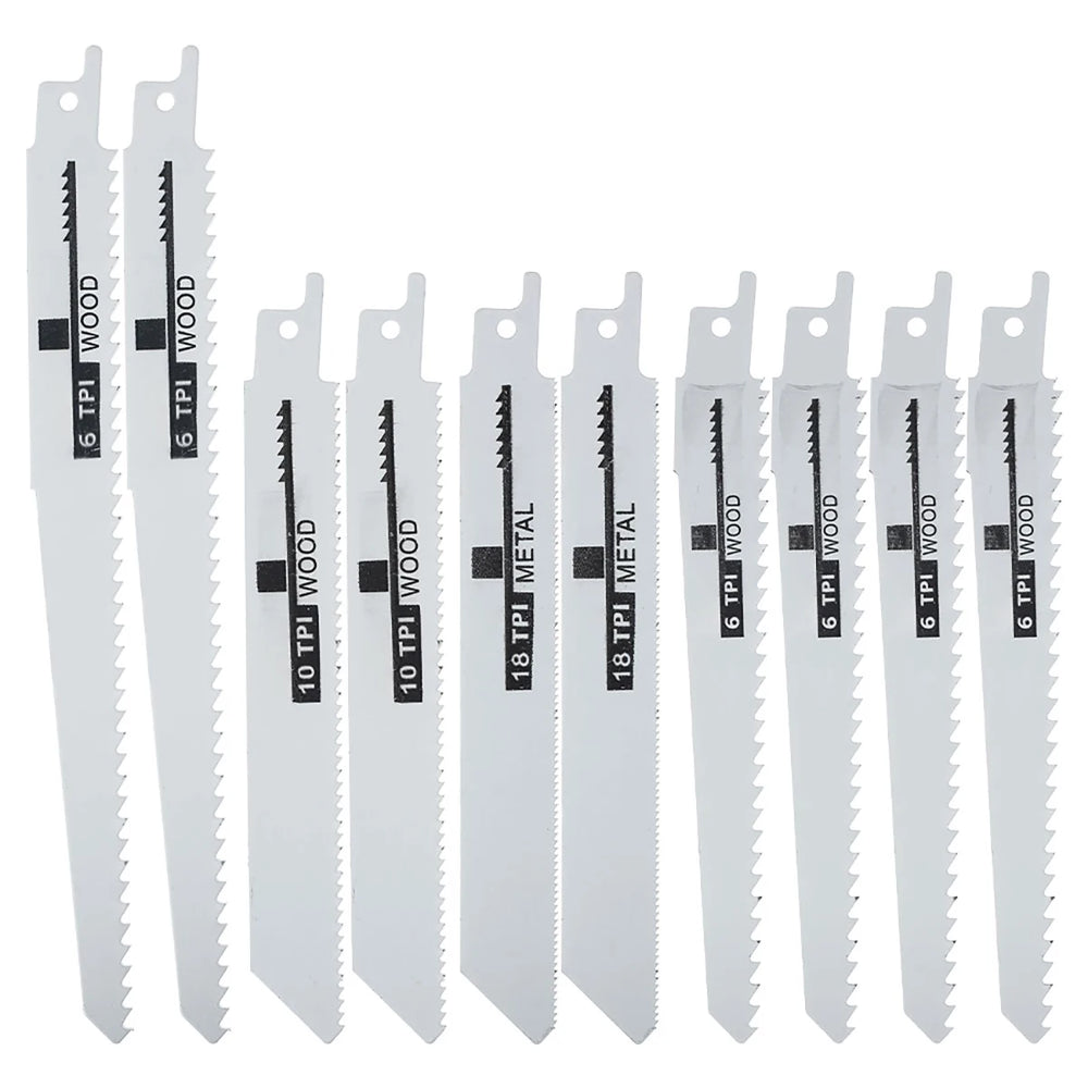 10Pcs Reciprocating Saw Blades Saber Saw Multi For Wood Metal v2