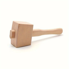 Wooden mallet, ergonomic handle, multi-purpose wooden mallet for woodworking, leather crafting, ice crushing, sturdy and durabl