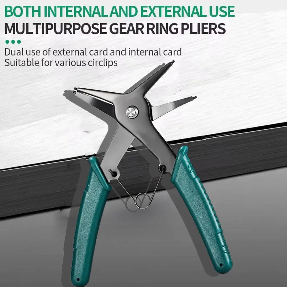 Snap Ring Plier Type Circlip Pliers Multifunctional Crimp Tool Internal External Ring Remover Retaining Circlip Pliers Hand Tool