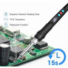 Soldering Iron Kit, 60W LED Digital Solder Iron Soldering Gun kit with Ceramic Heater, Adjustable Temperature Soldering Kit