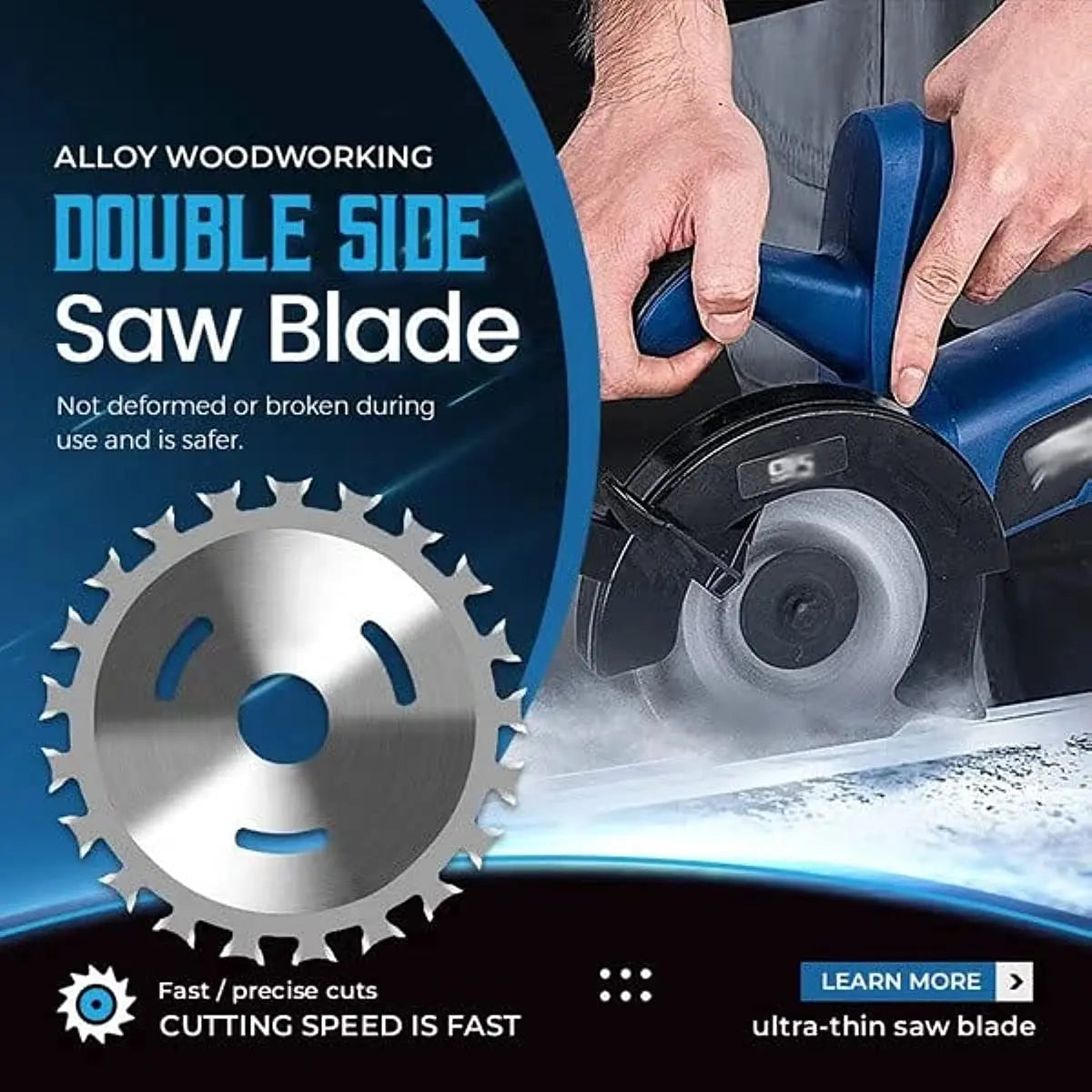 Double Side Saw Blade Circular Cutting Disc Rotating Drilling Tool For Wood Plastic Aluminum and Steel Metal Cutting Blades
