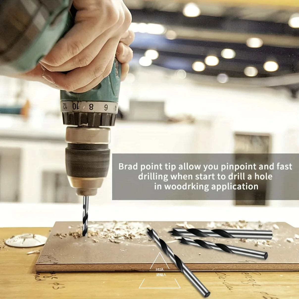 9-16PCS Wood Drill Bit Set 2mm 3mm 4mm 5mm 6mm 8mm 10mm Metal drill bit Carbide Tip Flat Shank Drill Concrete Stone Bricks 2025