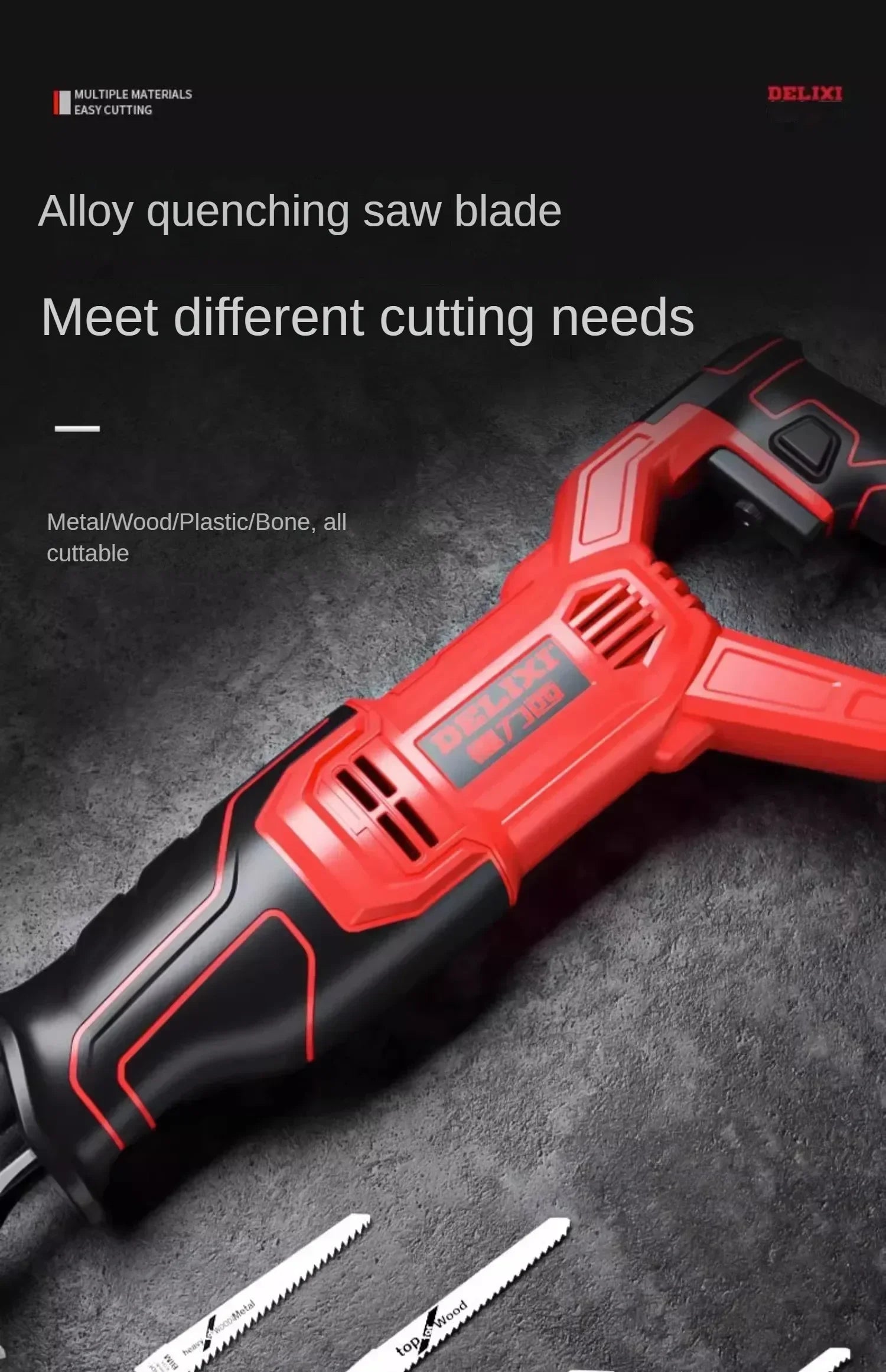 220V Powerful Electric Reciprocating Saw for Cutting Metal and Wood C