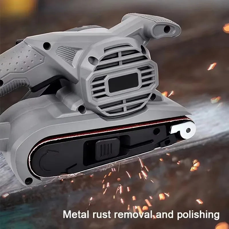 Electric Belt Sander Woodworking Tool Variable Speed Power Sander Copper Motor Grinder Carpenter Polishing Grinding Machine