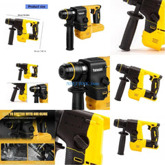 L8RC Rotarys Hammer Drill, Safety Clutches Brushlesses Cordless 1400RPM Tool