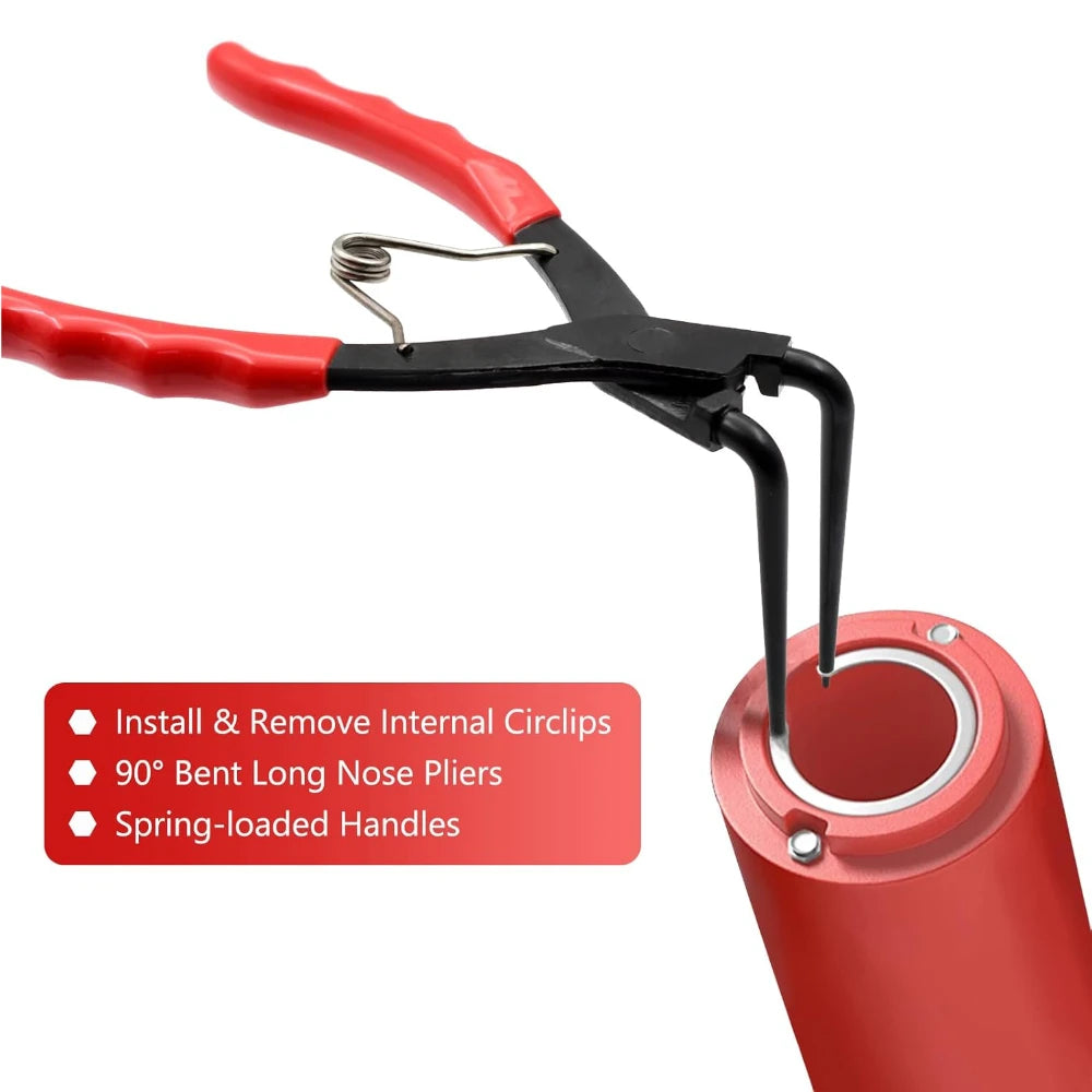 Snap Ring Pliers 90 Degree Long Nose Pliers Internal Master Cylinder Heavy Duty Retaining Ring Plier Pliers Bent Lock Circlip