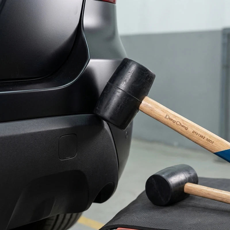 16/24/32oz Rubber Mallet, Wood Handle,Non-marring Soft Head,Heavy Duty Hammer for Tile Flooring Installation,Laying,Construction