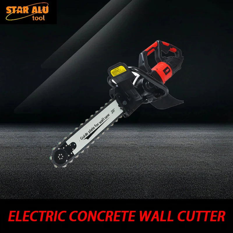 Electric Concrete Wall Cutter 5000W High Power Chainsaw Cutting Machine, Chainsaw Multi-Function Slotting Tool for Building