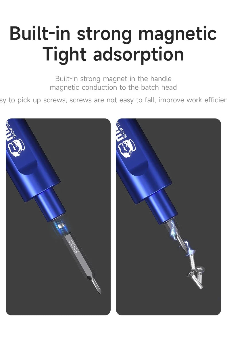MECHANIC Electric Screwdriver with LED Lights Phone Tablet Watch Camera Main Engine Disassembly Home Appliance Maintenance Tool