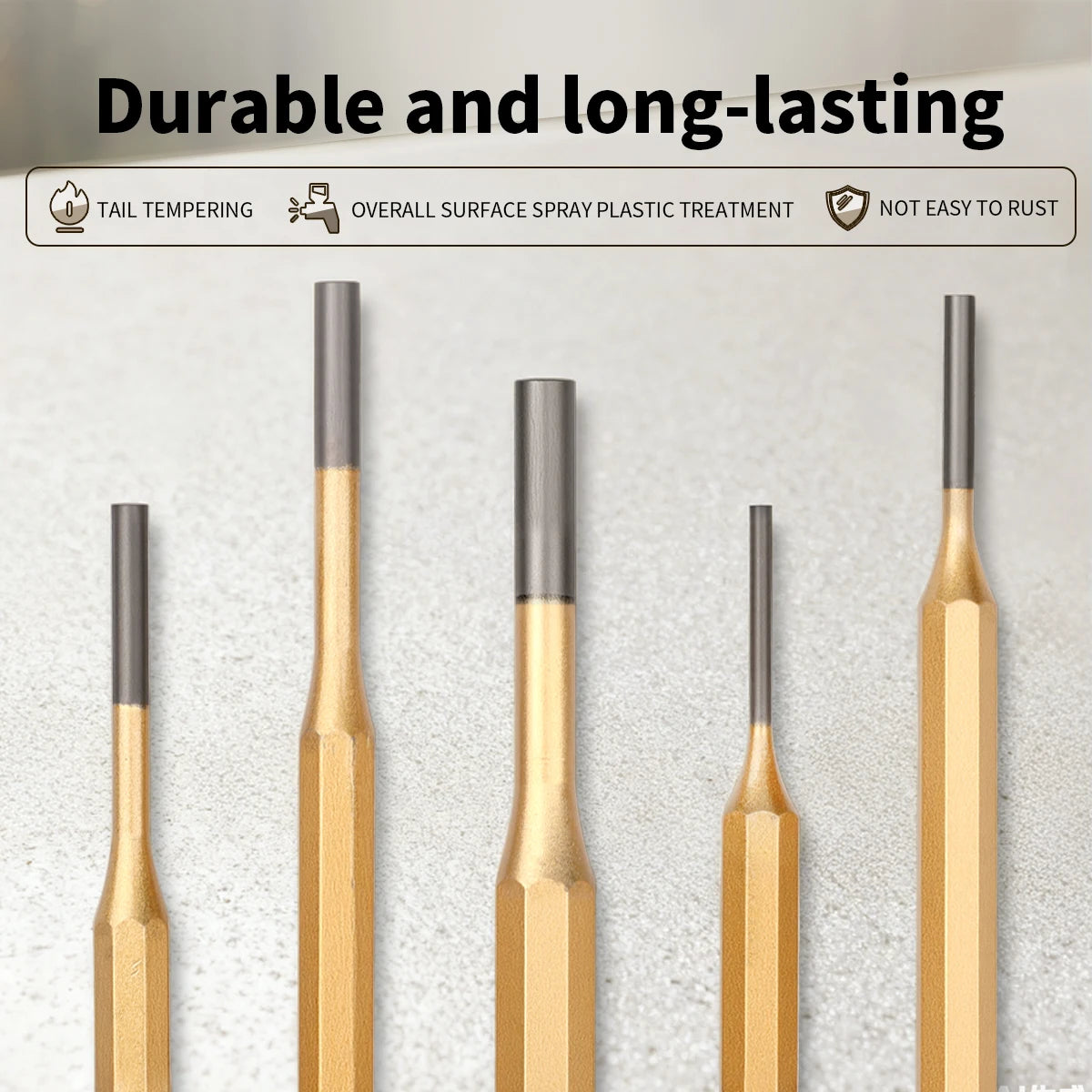 Cylindrical Punch CRV Steel Center Round Chisel Hand Tool 3 4 5 6 8mm
