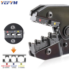 Crimping Tool for Insulated Terminals Wire AWG 20-10 (0.5-6mm²) RV/SV/FDD/MDD Connectors Ratchet Electrical Pliers HX-30J