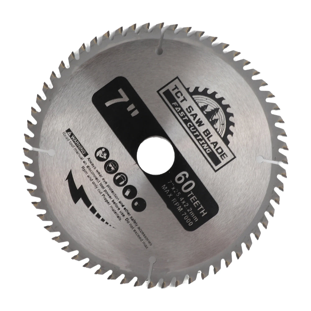 Saw Blade 7”180mm 60 Teeth Carbide Circular Saw Blade Cutting Disc for Wood Plastic