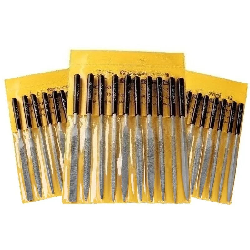 10pcs/set Metal Needle File Set Wood Rasp Metal Polishing Hand FileTools Steel Rasp Needl Filing For Metal Glass Stone Wood Carv
