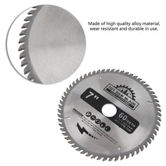Saw Blade 7”180mm 60 Teeth Carbide Circular Saw Blade Cutting Disc for Wood Plastic