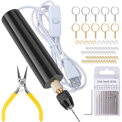 Handheld Mini Electric Drill DIY Electric USB Electric Drill Tools For Epoxy Resin Making DIY Jewelry Pendant Making Power Tools