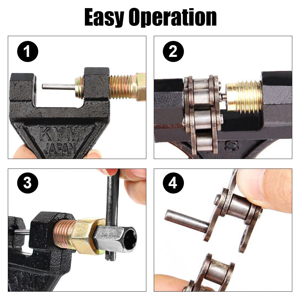 420-530 Chain Breaker Cutter For Motorcycle Bike ATV Repair Tools Universal Link Splitter Pin Remover Carbon Steel Spanner