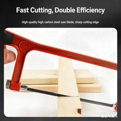 6 Inch Aluminum Alloy Hacksaw Frame Mini Hand Saw for Wood Metal Cutting DIY Woodworking Model Making Durable Tool